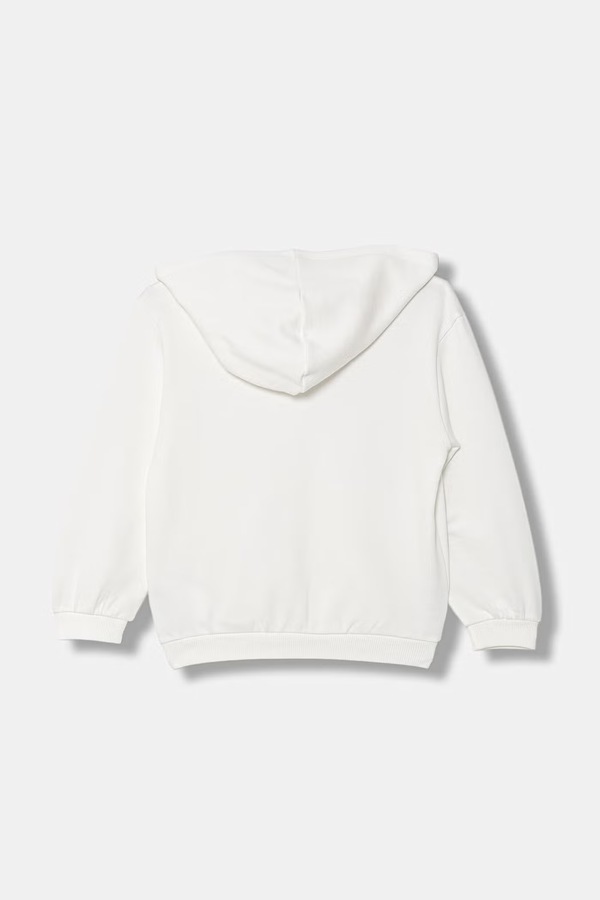 Кофта с капюшоном детская хлопковая United Colors of Benetton цвет бежевый