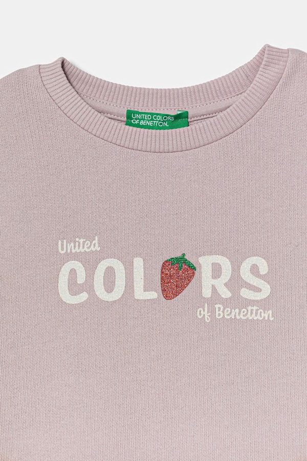 Кофта дитяча бавовняна United Colors of Benetton колір рожевий фото 2