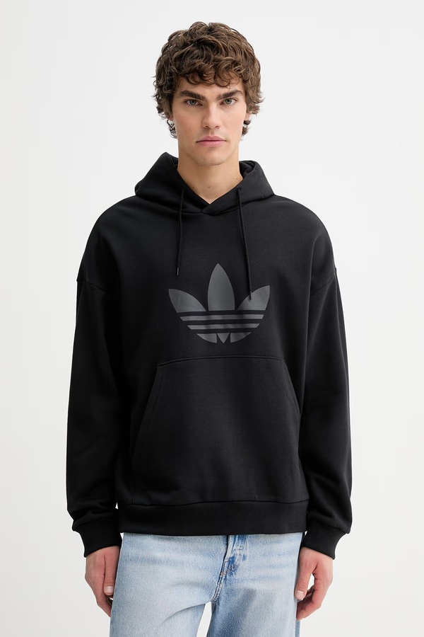 Бавовняна кофта adidas Originals Adicolor колір чорний