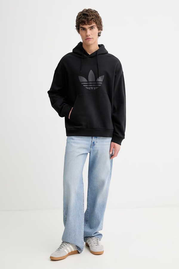 Бавовняна кофта adidas Originals Adicolor колір чорний