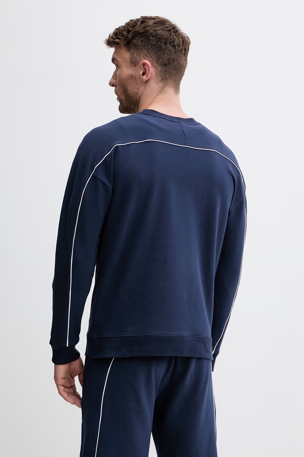 Кофта мужская хлопковая с эластаном HUGO PALO SWEATSHIRT цвет темно-синий фото 2