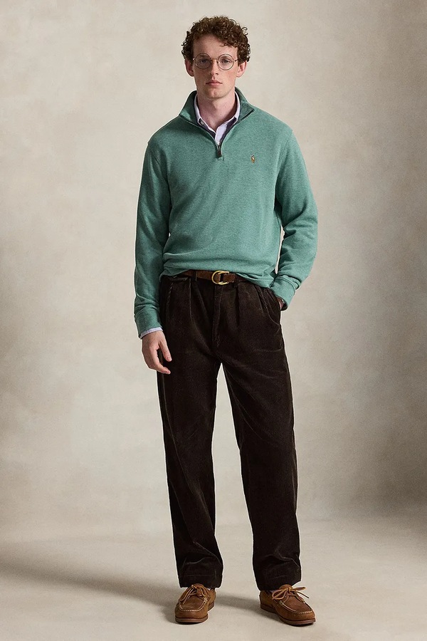 Кофта мужская хлопковая Polo Ralph Lauren цвет зеленый фото 2
