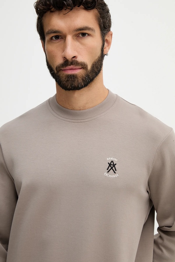 Кофта Armani Exchange колір бежевий фото 4