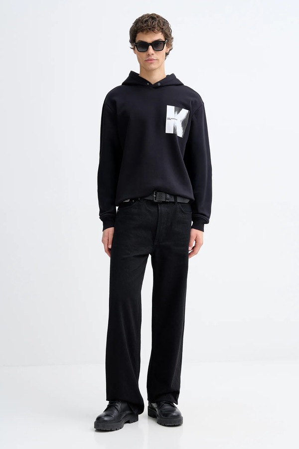 Хлопковая кофта Karl Lagerfeld Jeans цвет черный