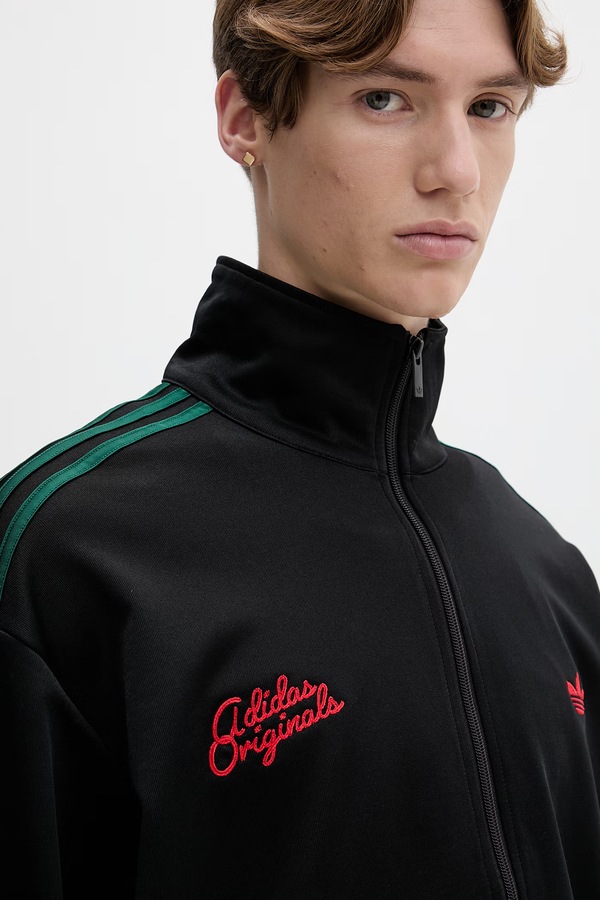 Кофта, яка розстібається чоловіча adidas Originals колір чорний фото 4