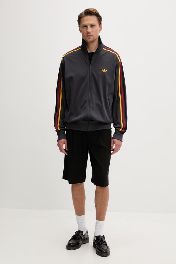 Кофта, яка розстібається чоловіча adidas Originals Firebird колір сірий фото 2