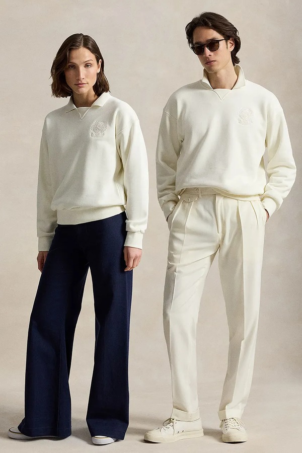 Кофта чоловіча бавовняна Polo Ralph Lauren Wimbledon колір бежевий фото 2