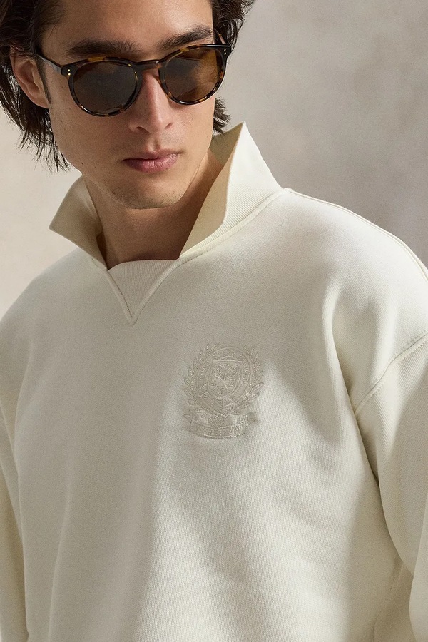 Кофта чоловіча бавовняна Polo Ralph Lauren Wimbledon колір бежевий фото 4