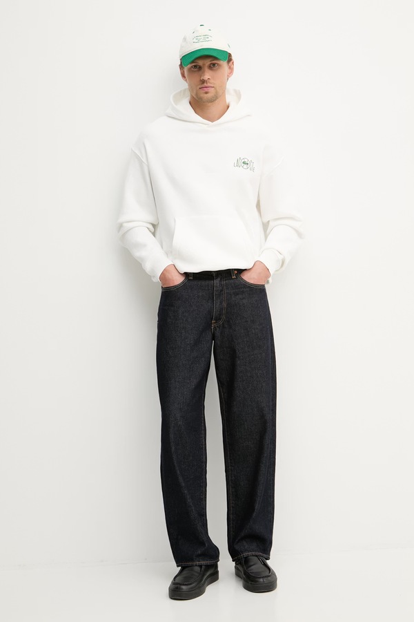 Кофта с капюшоном мужская хлопковая Lacoste цвет белый