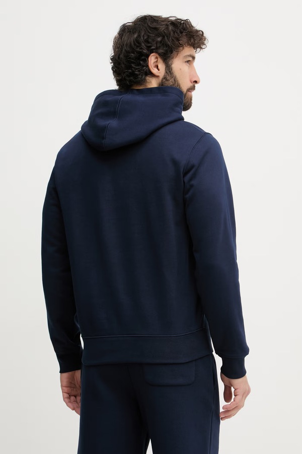 Кофта с капюшоном мужская хлопковая Lacoste цвет темно-синий фото 2