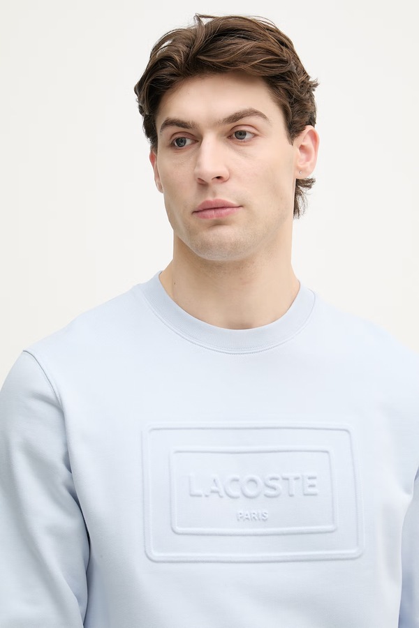 Кофта чоловіча бавовняна Lacoste колір блакитний фото 4