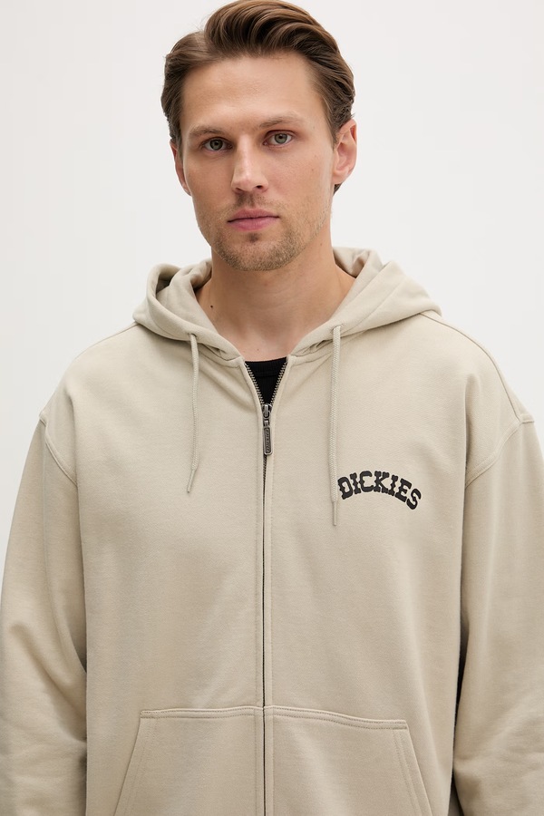 Кофта з капюшоном чоловіча з бавовною Dickies колір зелений фото 4