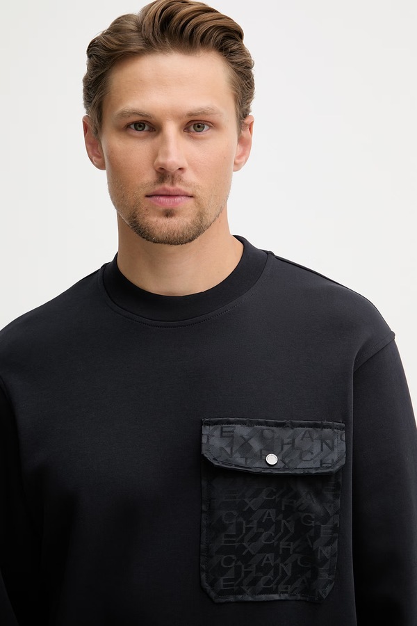 Кофта чоловіча Armani Exchange колір темно-синій фото 4