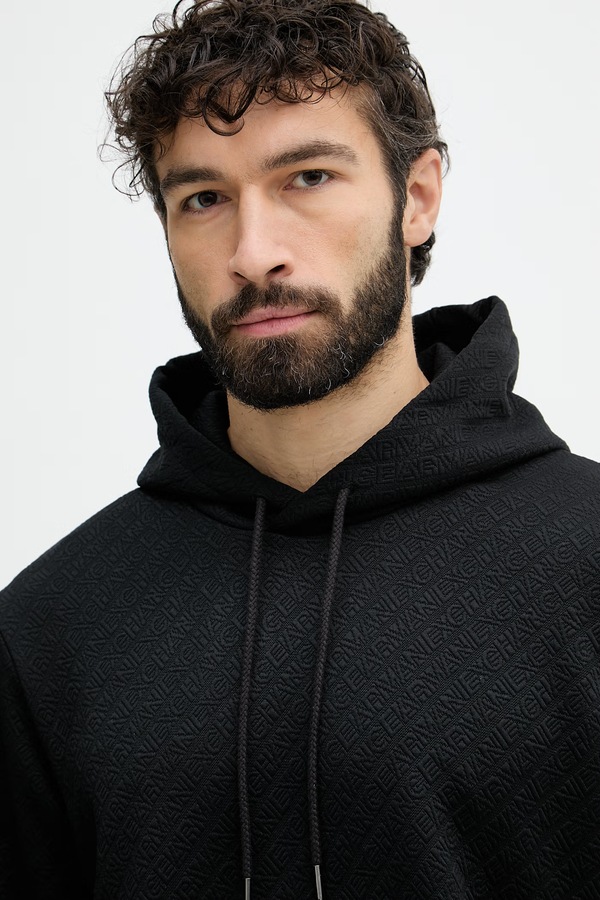Кофта з капюшоном чоловіча Armani Exchange колір чорний фото 4