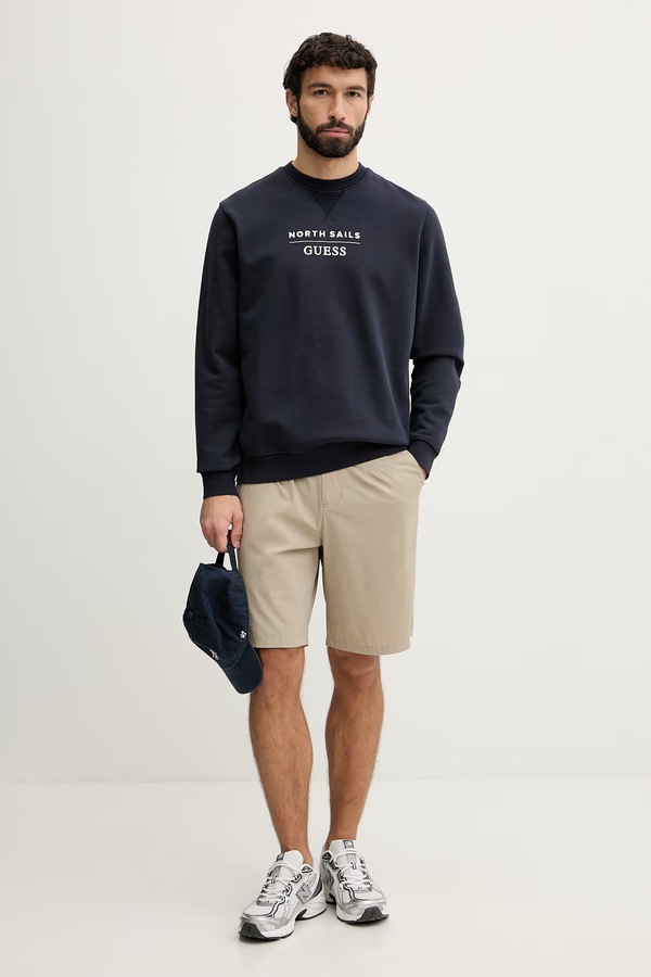 Кофта мужская хлопковая Guess x North Sails цвет темно-синий