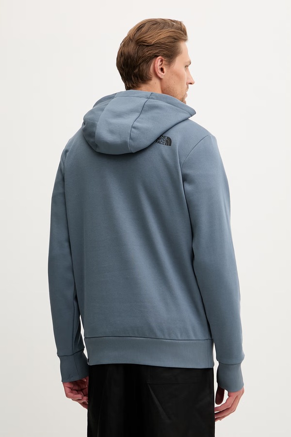 Кофта з капюшоном чоловіча з бавовною The North Face Evolution колір блакитний фото 3