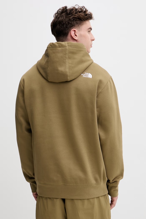 Кофта чоловіча з бавовною The North Face Essential колір зелений фото 3