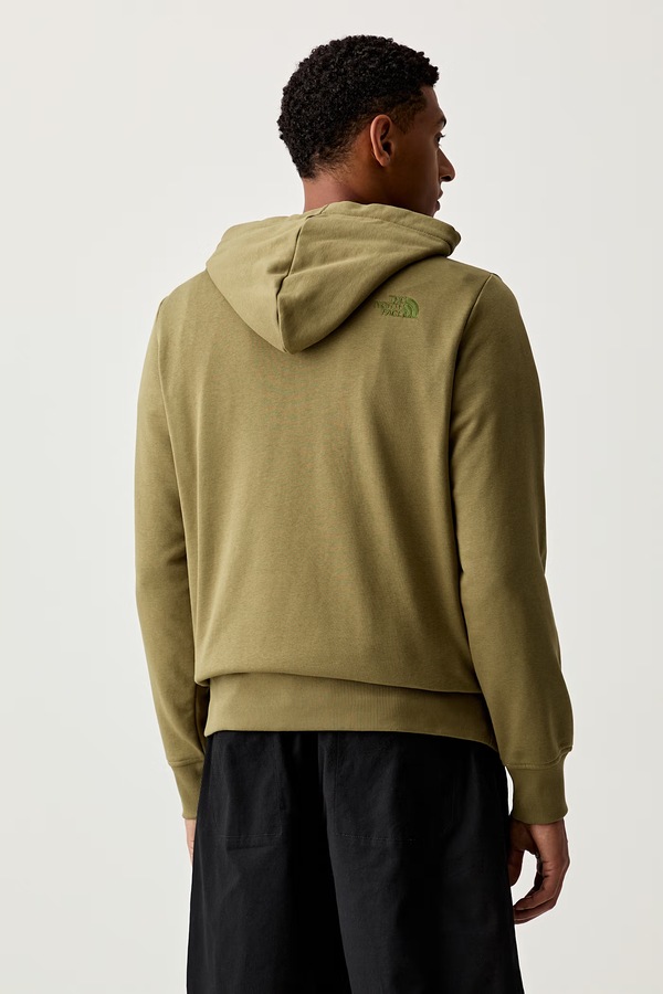 Кофта з капюшоном чоловіча з бавовною The North Face Drew Peak Light колір зелений фото 3