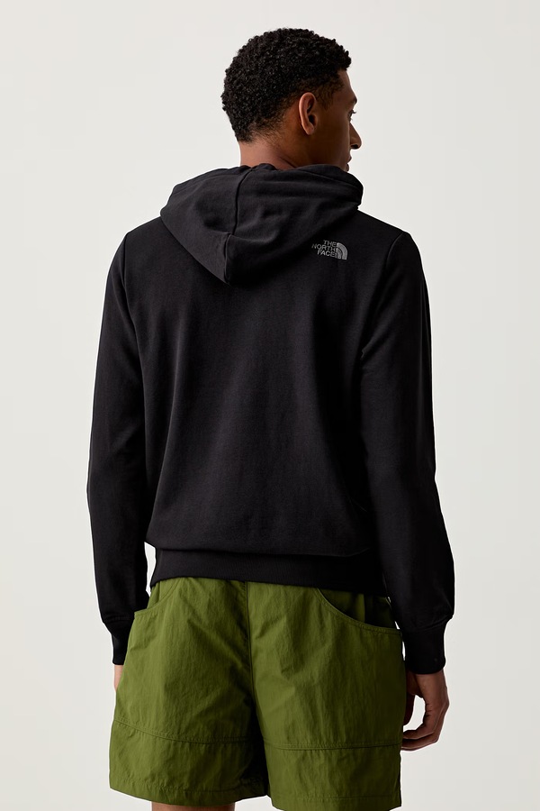 Кофта з капюшоном чоловіча з бавовною The North Face Drew Peak Light колір чорний фото 3
