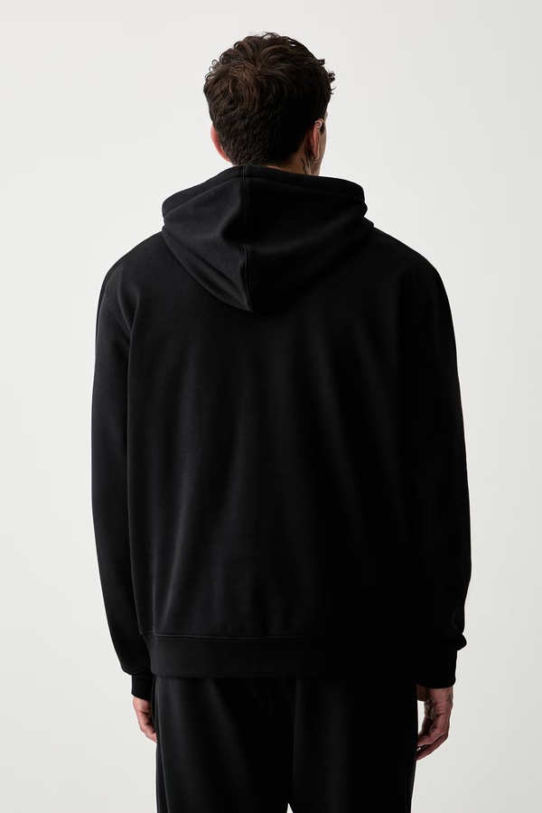 Кофта з капюшоном чоловіча з бавовною adidas Originals колір чорний фото 3