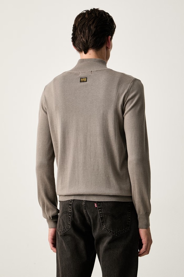 Свитер на застежке мужской хлопковый G-Star Core zip through цвет коричневый фото 2