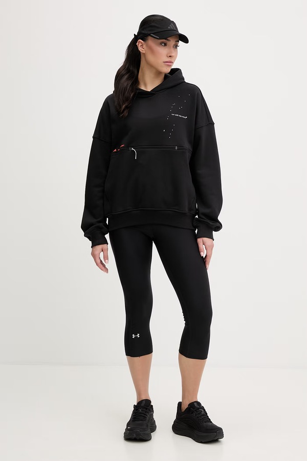 Кофта с капюшоном хлопковая adidas Performance adidas x Koumori цвет черный фото 2