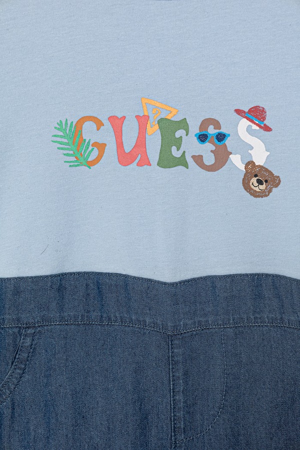 Ромпер для немовлят Guess колір блакитний фото 2