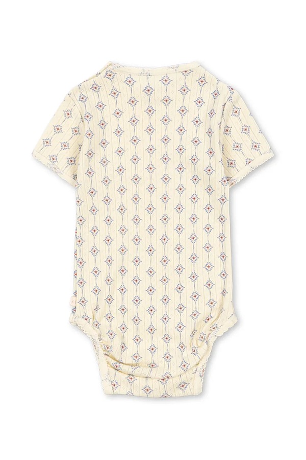 Боді для немовлят бавовняне Konges Sløjd MINNIE SS BODY GOTS колір бежевий