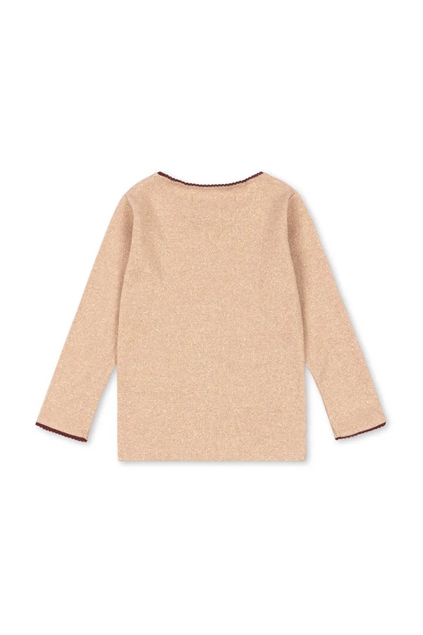 Дитячий лонгслів Konges Sløjd ROLI BLOUSE колір бежевий