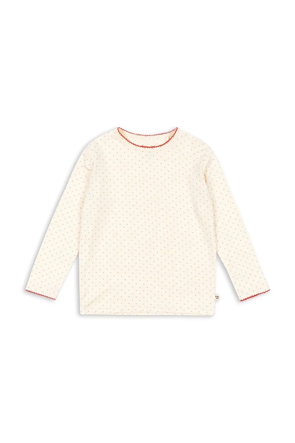 Дитячий лонгслів Konges Sløjd MIMMI MODAL BLOUSE колір бежевий