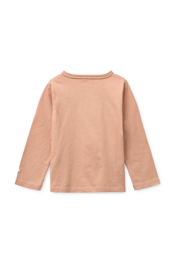 Дитячий бавовняний лонгслів Liewood Apia Placement Longsleeve T-shirt колір рожевий фото 2