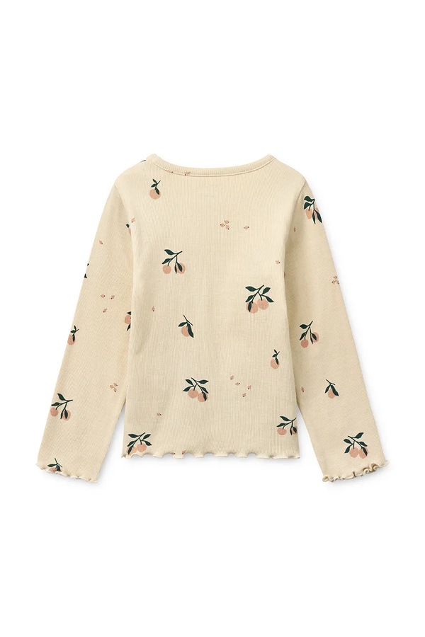 Детский лонгслив Liewood Nieve Printed Longsleeve Rib T-shirt цвет бежевый