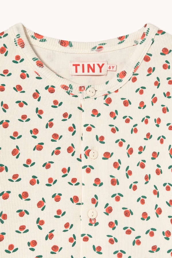Дитячий лонгслів Tinycottons TINY ROSES RIB KIDS JACKET колір білий фото 3