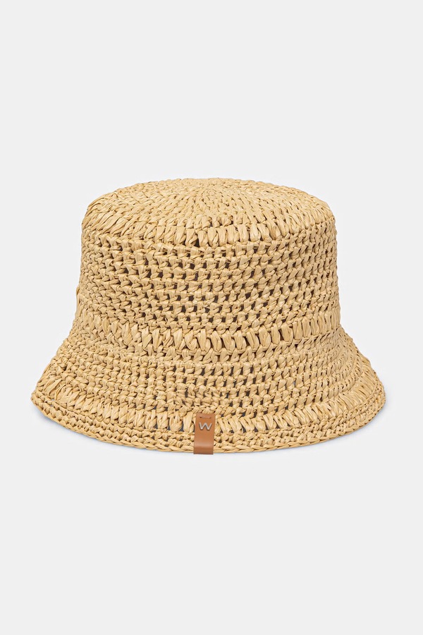 Панама жіноча плетена Weekend Max Mara AFRAGORE колір бежевий