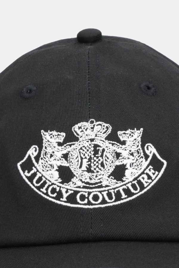 Хлопковая бейсболка Juicy Couture Dog Crest цвет черный
