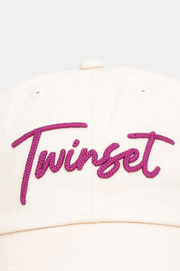 Бавовняна бейсболка Twinset колір бежевий