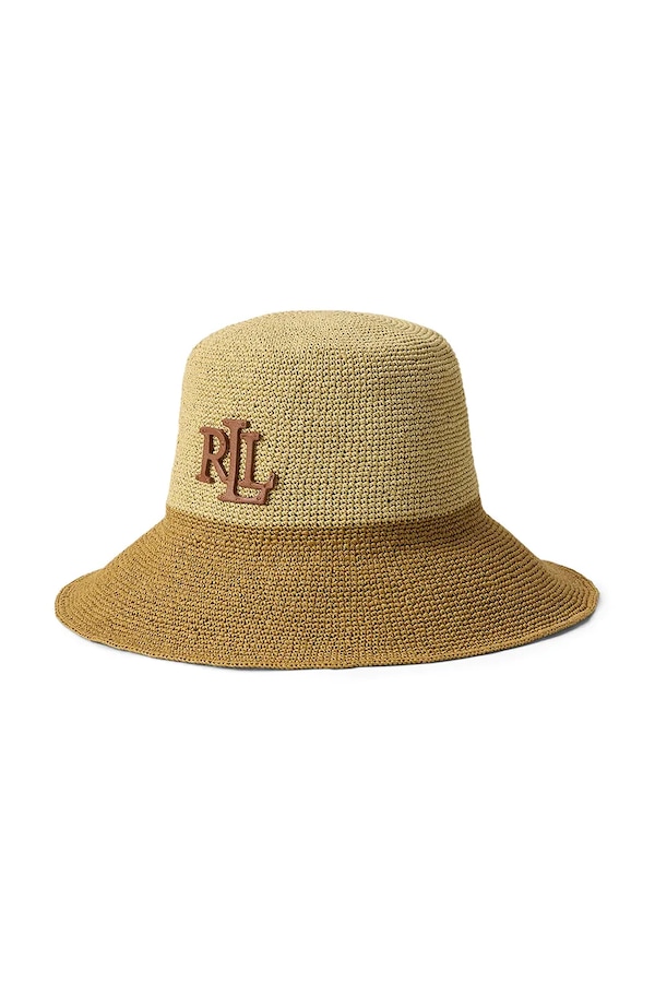 Капелюх жіночий бавовняний Lauren Ralph Lauren колір коричневий