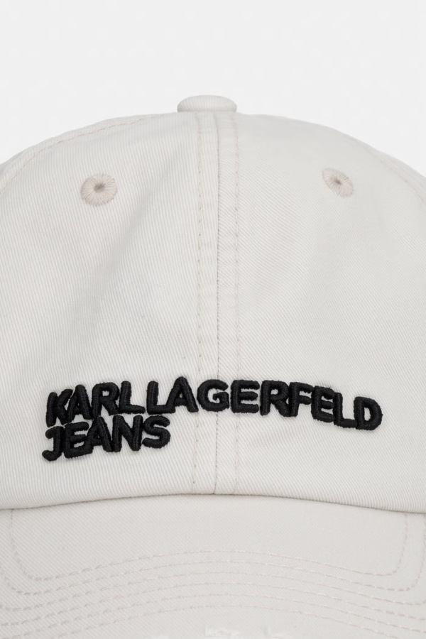 Кепка Karl Lagerfeld Jeans колір бежевий
