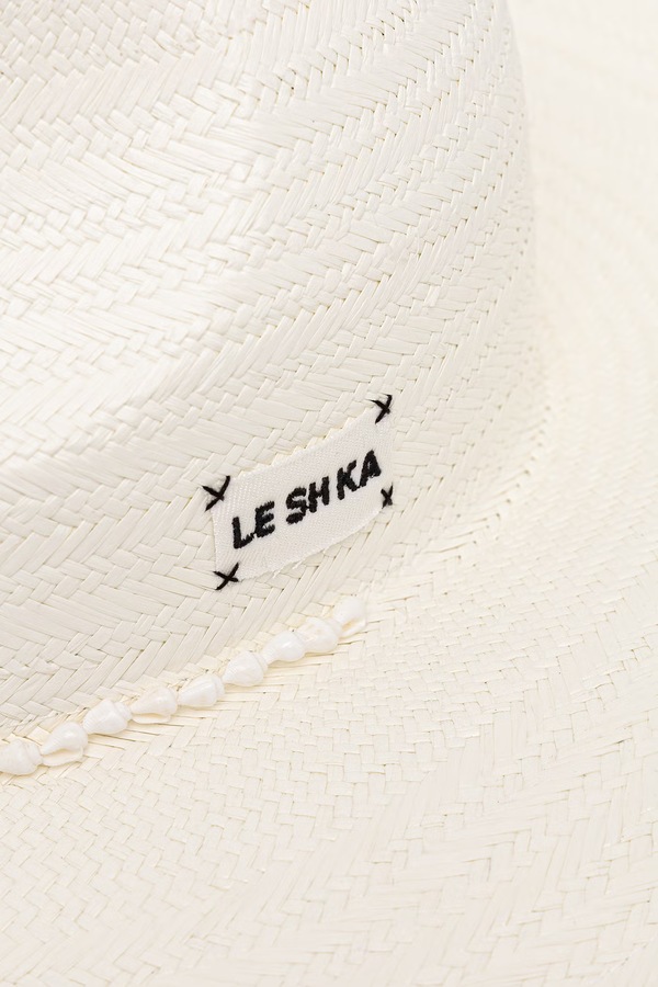 LE SH KA солом'яний капелюх жіночий плетений LE SH KA headwear колір білий фото 2