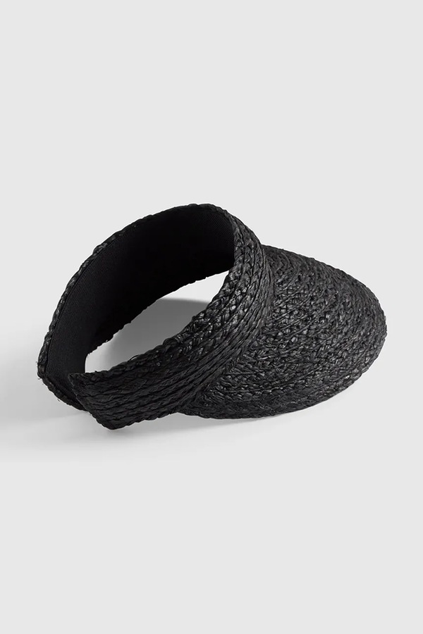 Кепка жіноча Seafolly Raffia Visor колір чорний