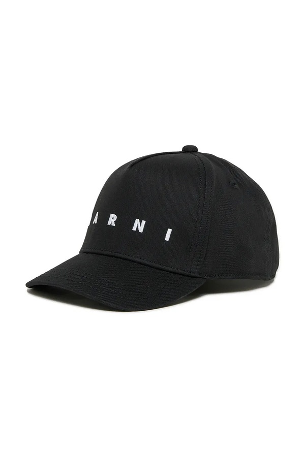 Дитяча бавовняна кепка Marni MF43U HAT колір чорний