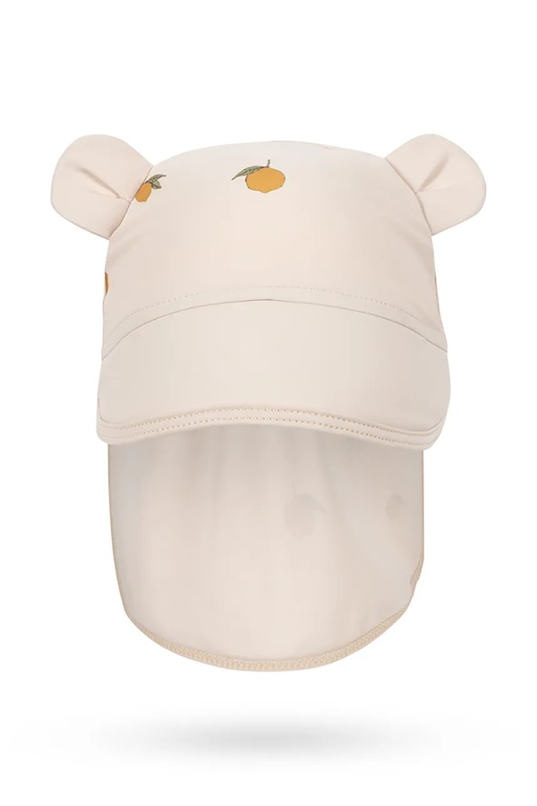 Дитяча кепка Konges Sløjd ASTER BEAR SUN HAT GRS колір бежевий