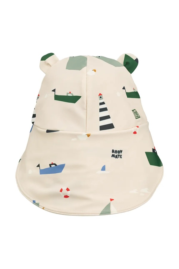 Кепка дитяча Liewood Senia Sun Hat With Ears колір бежевий