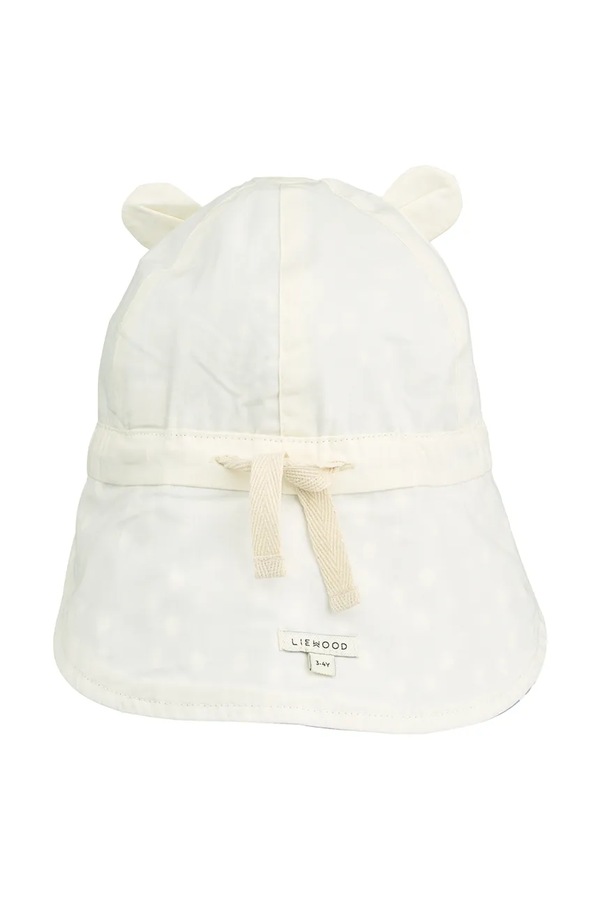 Дитяча бавовняна кепка Liewood Gorm Reversible Sun Hat With Ears колір фіолетовий