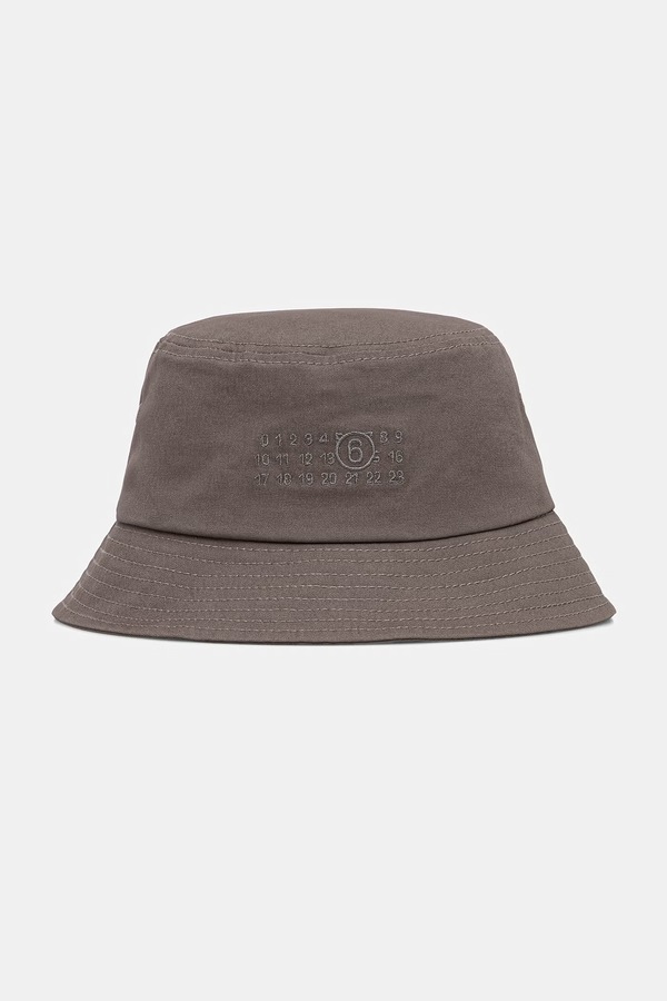 Бавовняний капелюх MM6 Maison Margiela колір сірий
