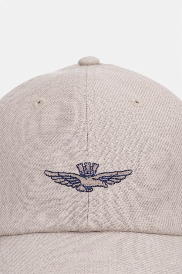 Кепка чоловіча лляна Aeronautica Militare колір бежевий