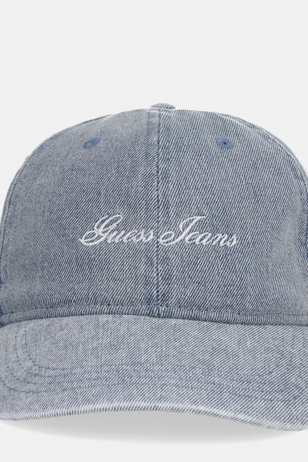 Бейсболка чоловіча джинсова Guess Jeans колір блакитний