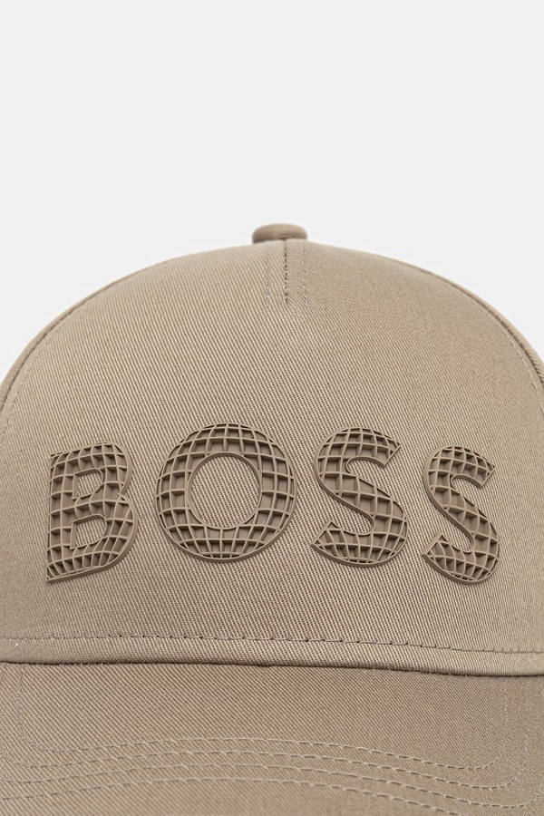 Кепка чоловіча бавовняна BOSS Green Golf колір бежевий