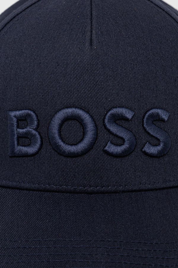 Бавовняна бейсболка BOSS колір синій