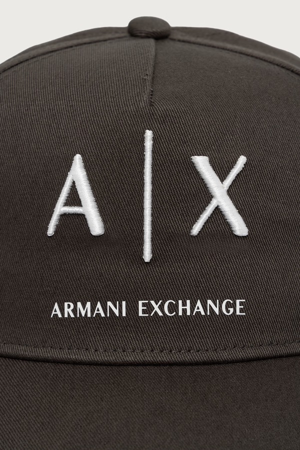 Бейсболка чоловіча бавовняна Armani Exchange колір сірий